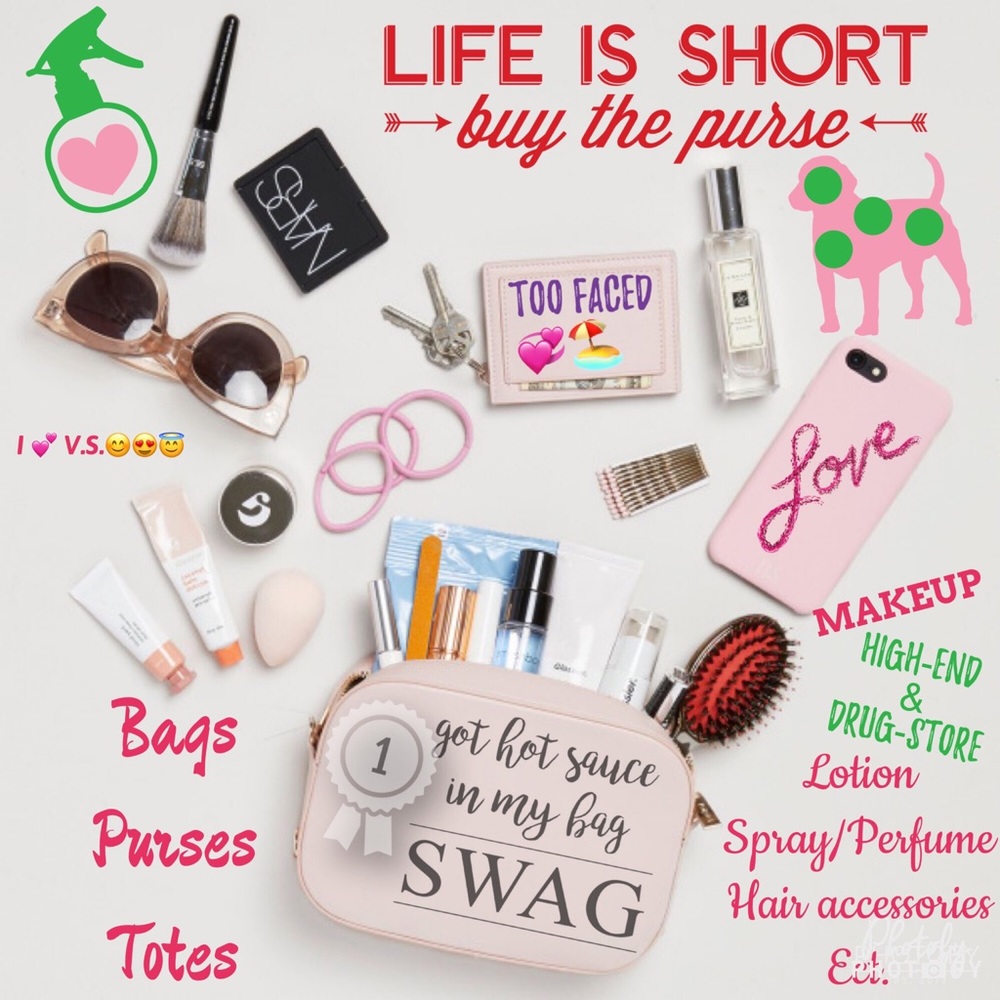 Bags, purses and sprays